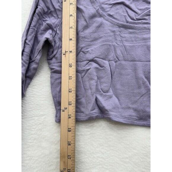 NWT Naked Wardrobe Scoop Neck Crop Top Long Sleeve Stretch Iris Plus Size 1X - Picture 5 of 10